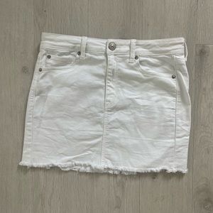 White Denim Skirt